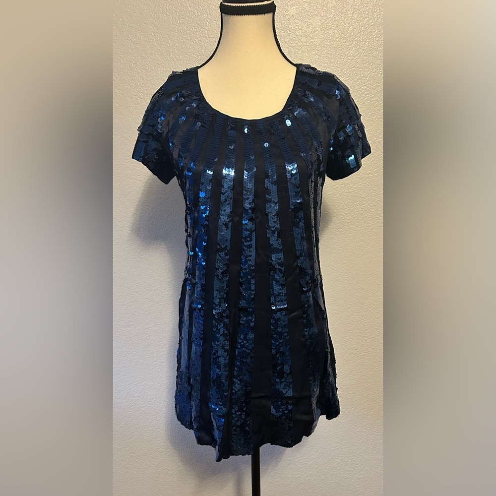 Women’s navy sequin mini dress